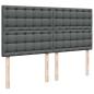 Preview: Ottoman-Bett mit Matratzen Dunkelgrau 200x200 cm Stoff