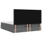 Preview: Ottoman-Bett mit Matratzen Dunkelgrau 200x200 cm Stoff