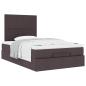 Preview: Ottoman-Bett mit Matratze Dunkelbraun 120x200 cm Stoff