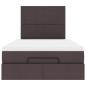 Preview: Ottoman-Bett mit Matratze Dunkelbraun 120x200 cm Stoff