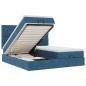 Preview: Ottoman-Bett mit Matratzen Dunkelblau 180x200 cm Samt