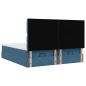 Preview: Ottoman-Bett mit Matratzen Dunkelblau 180x200 cm Samt