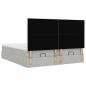 Preview: Ottoman-Bett mit Matratzen Hellgrau 180x200 cm Samt