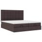 Preview: Ottoman-Bett mit Matratzen Dunkelbraun 200x200 cm Stoff