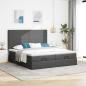 Preview: Ottoman-Bett mit Matratzen Dunkelgrau 180x200 cm Stoff