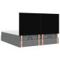 Preview: Ottoman-Bett mit Matratzen Dunkelgrau 180x200 cm Stoff