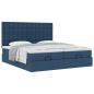 Preview: Ottoman-Bett mit Matratzen Blau 180x200 cm Stoff