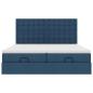 Preview: Ottoman-Bett mit Matratzen Blau 180x200 cm Stoff