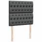 Preview: Ottoman-Bett mit Matratzen Dunkelgrau 180x200 cm Stoff