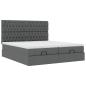 Preview: Ottoman-Bett mit Matratzen Dunkelgrau 180x200 cm Stoff