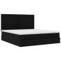Preview: Ottoman-Bett mit Matratzen Schwarz 160x200 cm Stoff