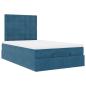 Preview: Ottoman-Bett mit Matratzen Dunkelblau 120x190 cm Samt