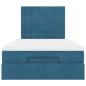 Preview: Ottoman-Bett mit Matratzen Dunkelblau 120x190 cm Samt