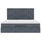 Preview: Ottoman-Bett mit Matratzen Dunkelgrau 180x200 cm Samt