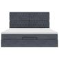Preview: Ottoman-Bett mit Matratzen Dunkelgrau 180x200 cm Samt