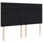 Preview: Ottoman-Bett mit Matratzen Schwarz 200x200 cm Samt