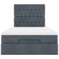 Preview: Ottoman-Bett mit Matratzen Dunkelgrau 120x200 cm Samt