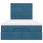 Preview: Ottoman-Bett mit Matratzen Dunkelblau 120x200 cm Samt