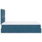 Preview: Ottoman-Bett mit Matratzen Dunkelblau 120x200 cm Samt