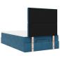 Preview: Ottoman-Bett mit Matratzen Dunkelblau 120x200 cm Samt