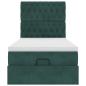 Preview: Ottoman-Bett mit Matratzen Dunkelgrün 90x200 cm Samt