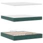 Preview: Ottoman-Bett mit Matratzen Dunkelgrün 180x200 cm Samt