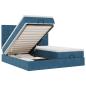 Preview: Ottoman-Bett mit Matratzen Dunkelblau 180x200 cm Samt