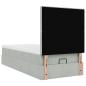 Preview: Ottoman-Bett mit Matratzen Hellgrau 90x190 cm Samt