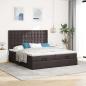 Preview: Ottoman-Bett mit Matratzen Dunkelbraun 180x200 cm Stoff