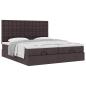 Preview: Ottoman-Bett mit Matratzen Dunkelbraun 180x200 cm Stoff