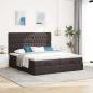 Preview: Ottoman-Bett mit Matratzen Dunkelbraun 200x200 cm Stoff