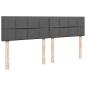 Preview: Ottoman-Bett mit Matratzen Dunkelgrau 180x200 cm Stoff