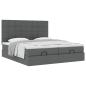 Preview: Ottoman-Bett mit Matratzen Dunkelgrau 180x200 cm Stoff