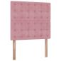 Preview: Ottoman-Bett mit Matratzen Rosa 90x190 cm Samt