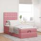 Preview: Ottoman-Bett mit Matratzen Rosa 90x190 cm Samt