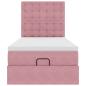 Preview: Ottoman-Bett mit Matratzen Rosa 90x190 cm Samt