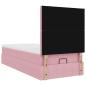 Preview: Ottoman-Bett mit Matratzen Rosa 90x190 cm Samt
