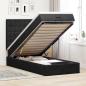 Preview: ARDEBO.de - Ottoman-Bett mit Matratzen Schwarz 80x200 cm Samt