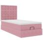 Preview: Ottoman-Bett mit Matratzen Rosa 100x200 cm Samt