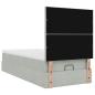 Preview: Ottoman-Bett mit Matratzen Hellgrau 90x190 cm Samt