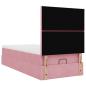 Preview: Ottoman-Bett mit Matratzen Rosa 80x200 cm Samt