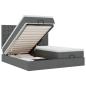 Preview: Ottoman-Bett mit Matratzen Dunkelgrau 180x200 cm Stoff