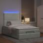 Preview: Ottoman-Bett mit Matratzen Hellgrau 120x190 cm Samt