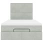 Preview: Ottoman-Bett mit Matratzen Hellgrau 120x190 cm Samt