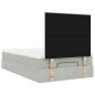 Preview: Ottoman-Bett mit Matratzen Hellgrau 120x190 cm Samt