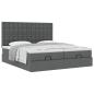 Preview: Ottoman-Bett mit Matratzen Dunkelgrau 160x200 cm Stoff