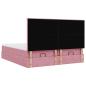 Preview: Ottoman-Bett mit Matratzen Rosa 160x200 cm Samt