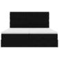 Preview: Ottoman-Bett mit Matratzen Schwarz 180x200 cm Samt