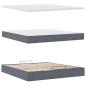 Preview: Ottoman-Bett mit Matratzen Dunkelgrau 180x200 cm Samt
