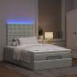 Preview: Ottoman-Bett mit Matratzen Hellgrau 120x200 cm Samt